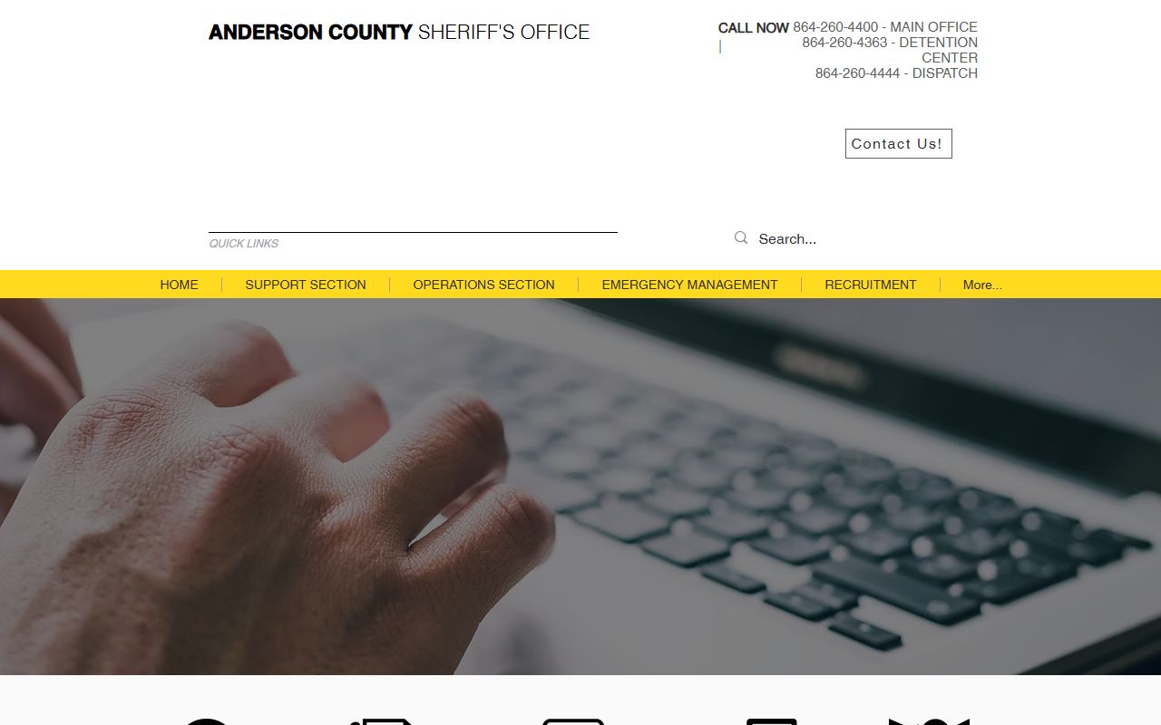 Anderson County inmate search portal for 24 hour booking records