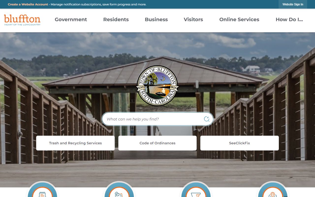 Bluffton Police Department website for arrest and booking information