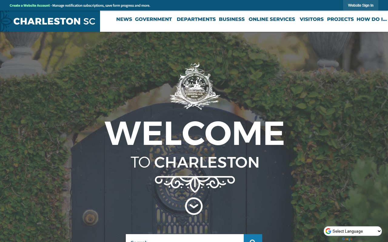 Charleston Police Department website for booking record requests
