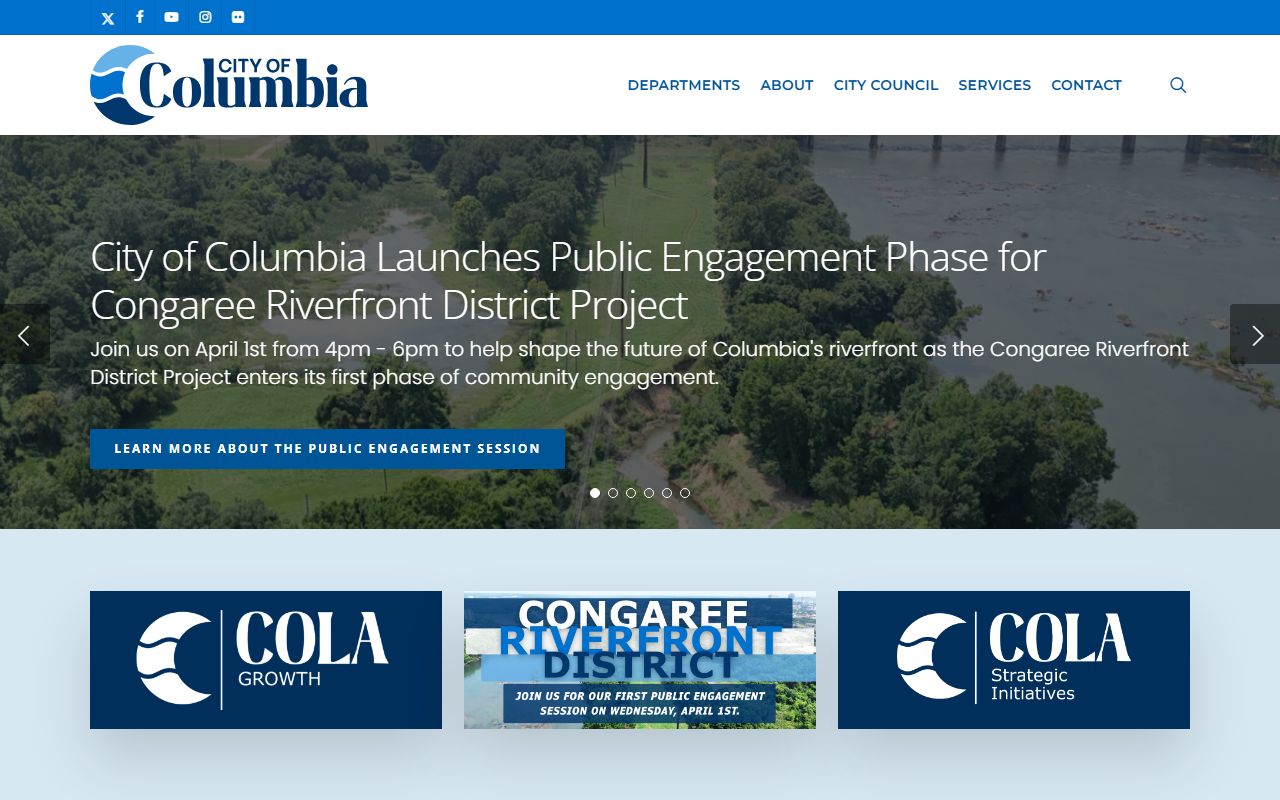 Columbia Police Department website for arrest record requests
