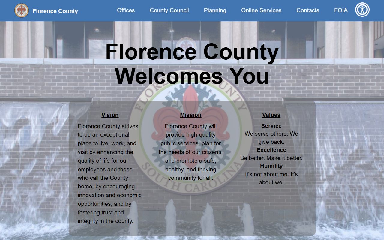 Florence County inmate search for booking and arrest data