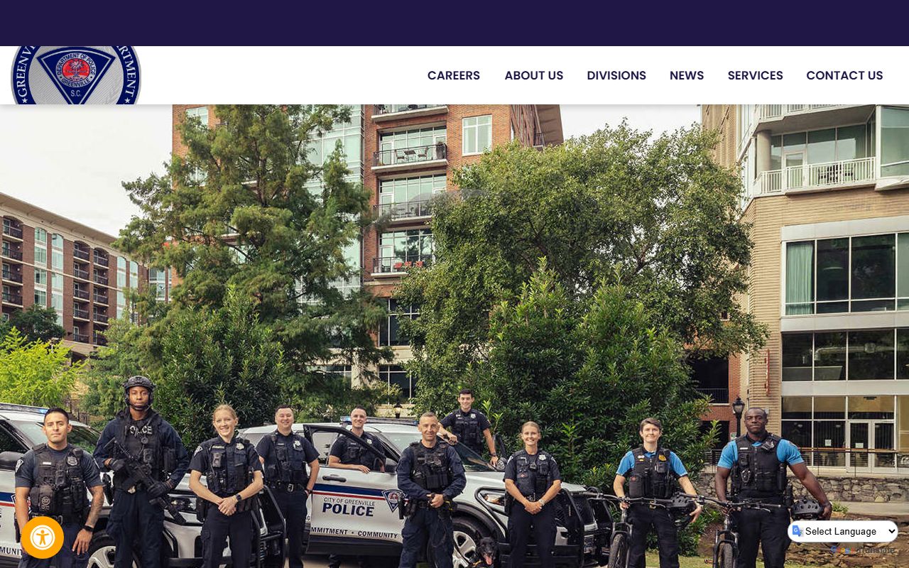Greenville Police Department website for arrest record requests
