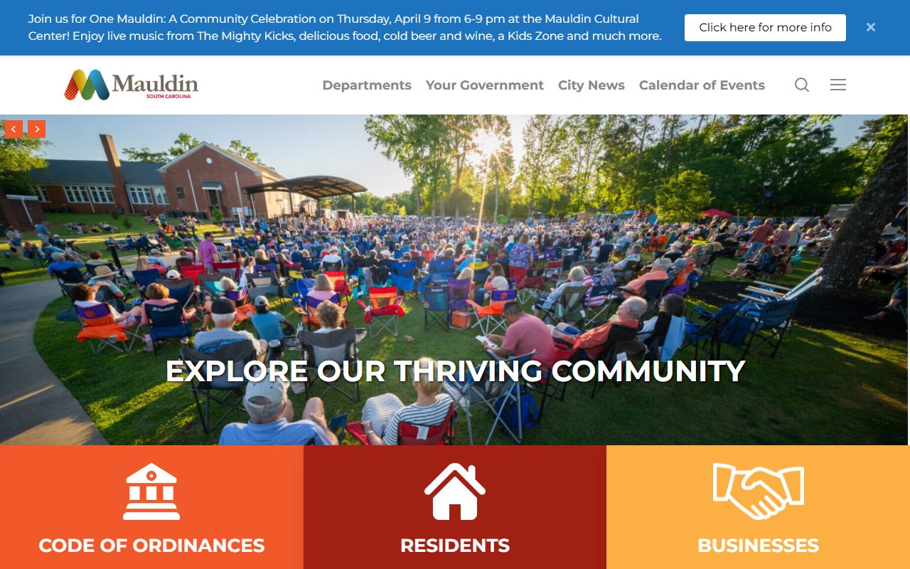 Mauldin Police Department website for booking record requests