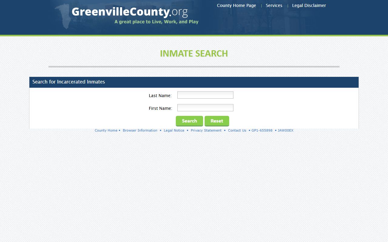 Greenville County inmate search for Simpsonville 24 hour booking records