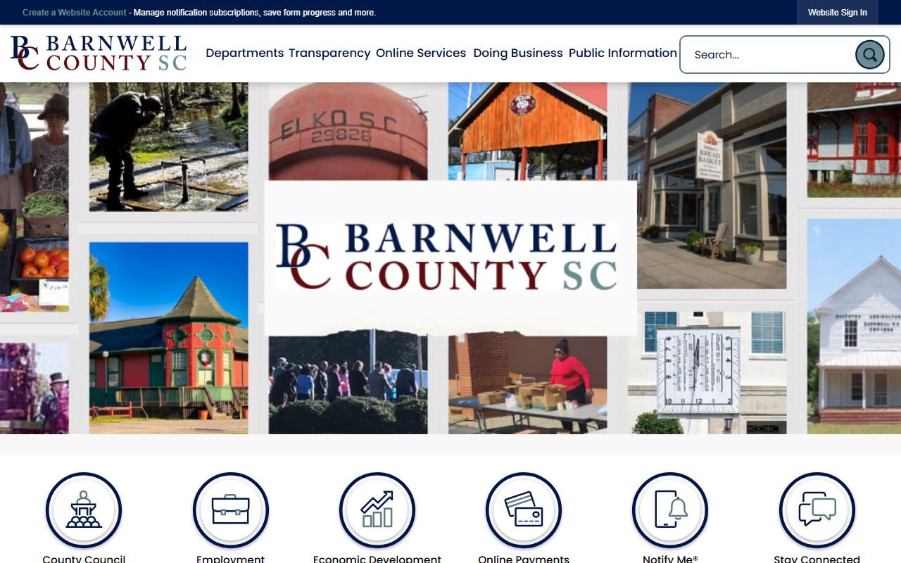 Barnwell County Sheriff's Office website for Barnwell County 24 hour booking information