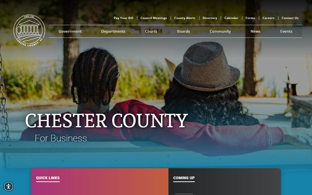 Chester County Sheriff's Office website for 24 hour booking lookups