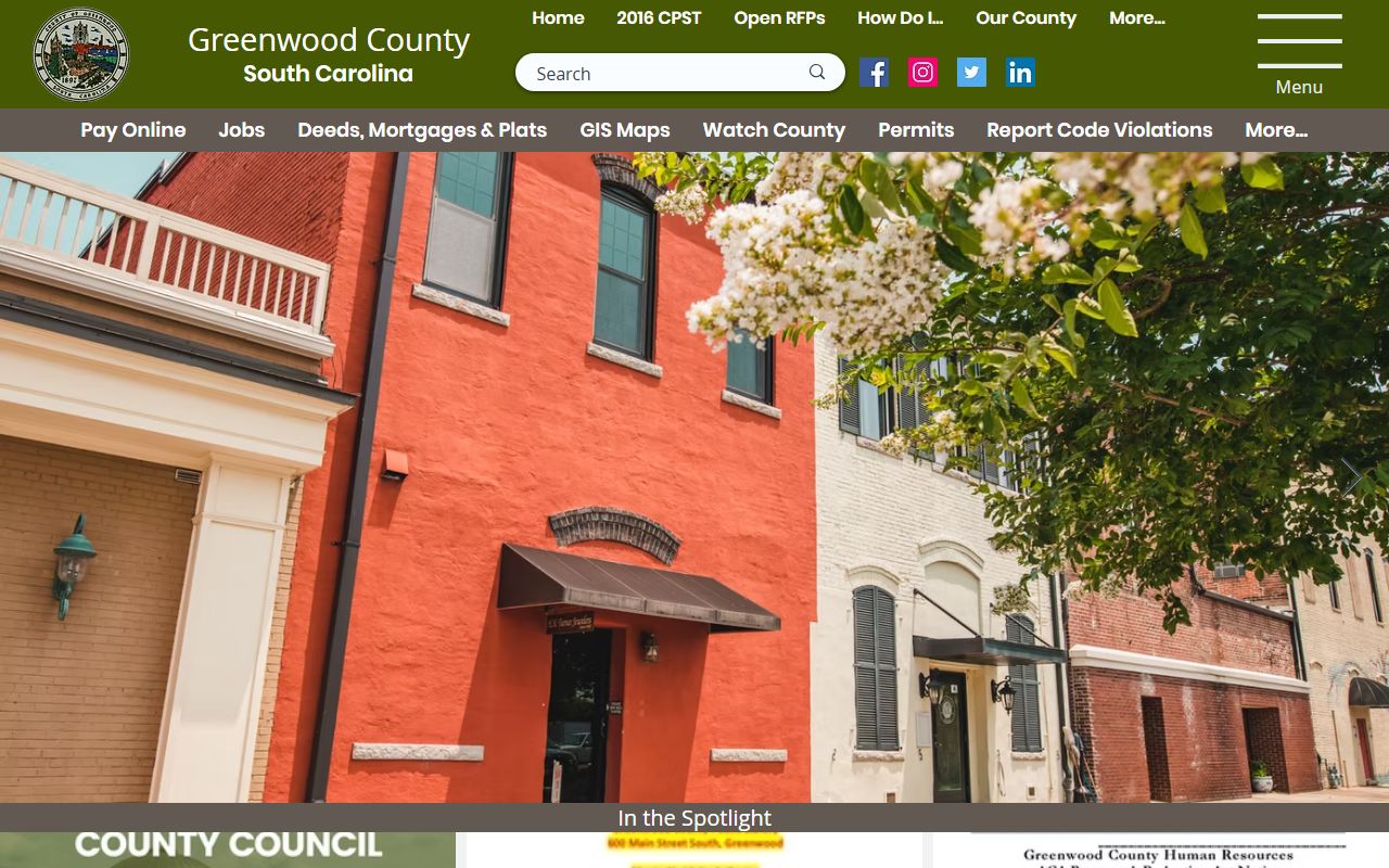 Greenwood County Sheriff's Office website for arrest and booking information