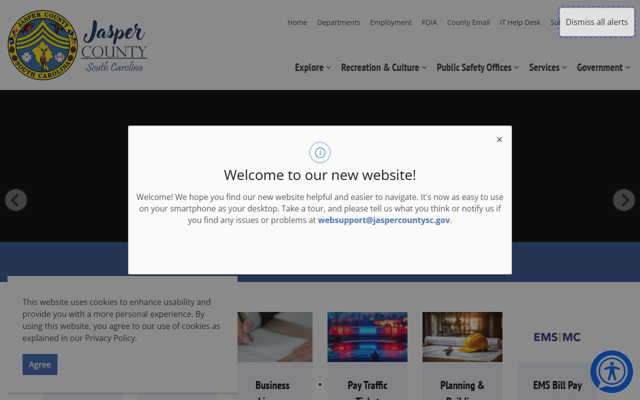Jasper County Sheriff's Office website for booking information